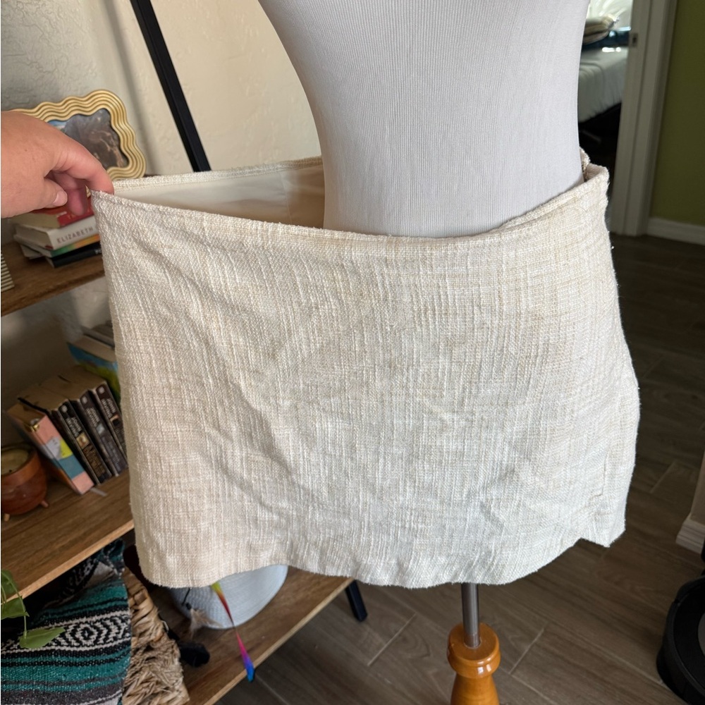 Abercrombie Tweed Cream Skort - XL